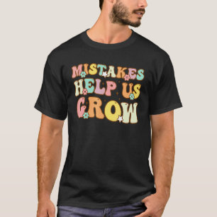 Groovy Growth Mindset Positive Retro Teachers Back T-Shirt