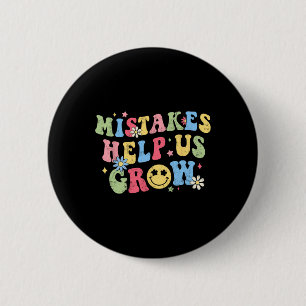 Groovy Growth Mindset Positive Retro Teachers Byck 6 Cm Round Badge