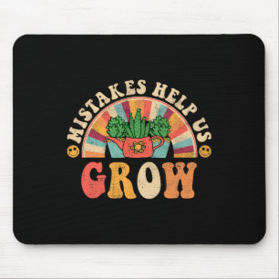 Groovy Growth Mindset Positive Retro Teachers Byck Mouse Pad