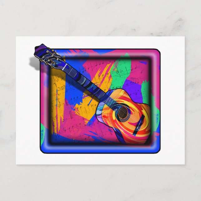 GROOVY GUITAR POSTCARD (Front)