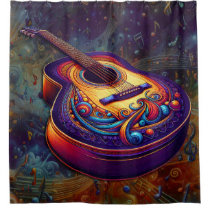 Groovy Guitar Shower Curtain