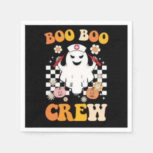 Groovy Halloween Boo Boo Crew Nurse Ghost Napkin