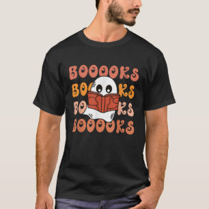 Groovy Halloween Booooks Ghost Boo Read More Books T-Shirt