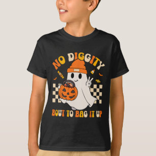 Groovy Halloween Ghost Boo No Diggity Bout to Bag  T-Shirt