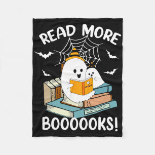 Groovy Halloween Ghost Read More Boooooks Libraria Fleece Blanket