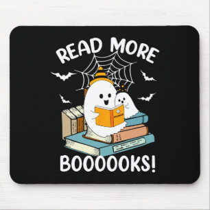 Groovy Halloween Ghost Read More Boooooks Libraria Mouse Pad