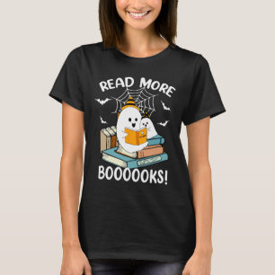 Groovy Halloween Ghost Read More Boooooks Libraria T-Shirt