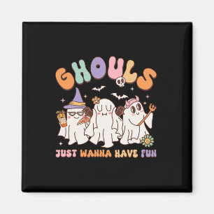 Groovy Halloween Ghouls Just Wanna Have Fun Dancin Magnet