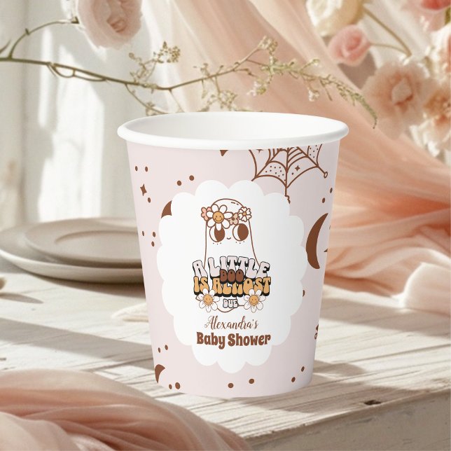 Groovy Halloween Little Boo Baby Shower Paper Cups (Creator Uploaded)