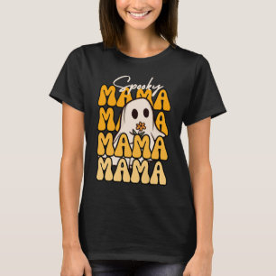 Groovy Halloween Mama ghost flower funny halloween T-Shirt