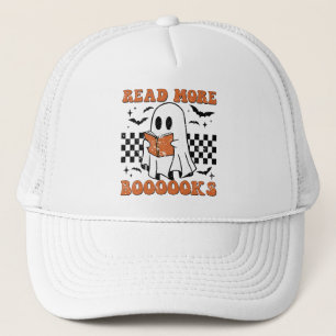 Groovy Halloween Read More Books Cute Boo read Trucker Hat