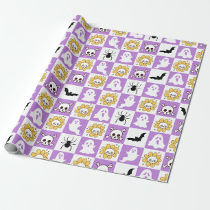 Groovy Halloween Retro Spooky Design Wrapping Paper