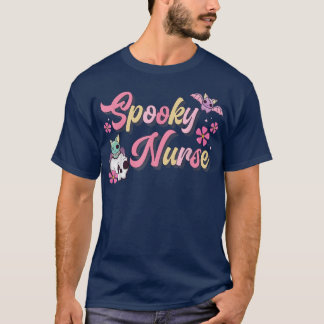 Groovy Halloween Spooky Nurse Nursing Halloween Co T-Shirt