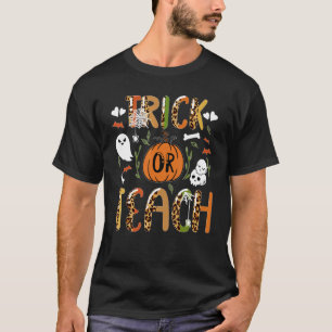 Groovy Halloween Trick or Teach Thanksgiving T-Shirt