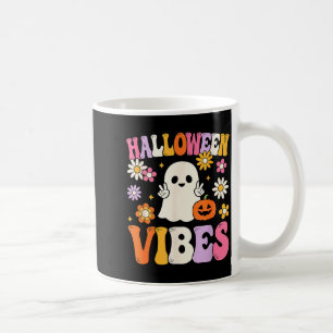 Groovy Halloween Vibes Costume Ghost Pumpkin Coffee Mug