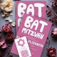 Groovy Handlettering Custom Bat Mitzvah Pink 