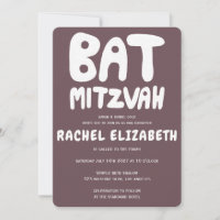 Groovy Handlettering Custom Bat Mitzvah Purple