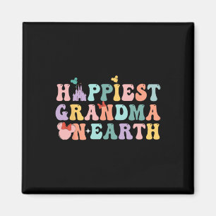 Groovy Happiest Grandma On Earth Magnet