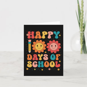 Groovy Happy 100 Days Of School Teacher 100th Day Card