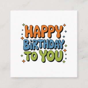 Groovy Happy Birthday Enclosure Card