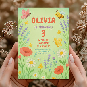 Groovy Happy Birthday Party for girl Invitation