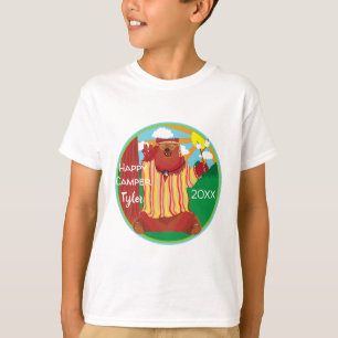 Groovy Happy Camper Bear  T-Shirt
