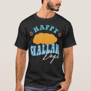 Groovy Happy Challah Days Hanukkah Menorah Jewish T-Shirt