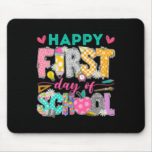 Groovy Happy First Day Of School Back To School St Mouse Pad