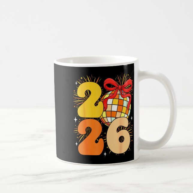 Groovy Happy New Year 2026 New Years Eve Party Men Coffee Mug (Right)