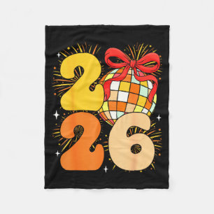 Groovy Happy New Year 2026 New Years Eve Party Men Fleece Blanket