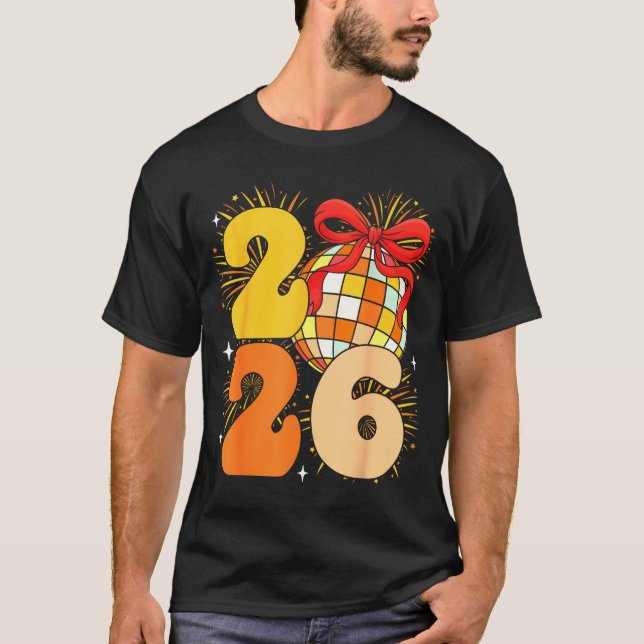 Groovy Happy New Year 2026 New Years Eve Party Men T-Shirt (Front)