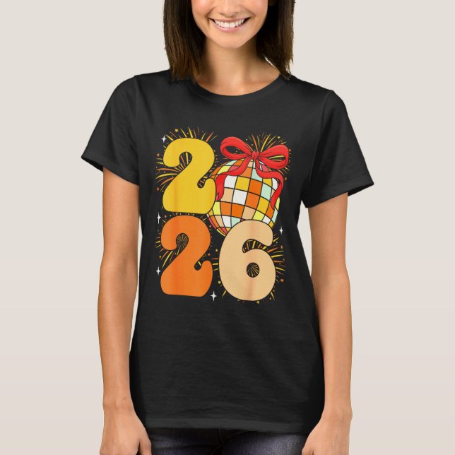 Groovy Happy New Year 2026 New Years Eve Party Men T-Shirt (Front)