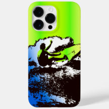 Groovy Hawaiian Surfer 1960s Retro Graphic Lime