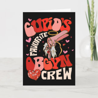 Groovy Heart Disco Cupid's Favorite Obgyn Crew Val Card