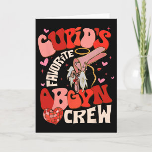 Groovy Heart Disco Cupid's Favourite Obgyn Crew Va Card