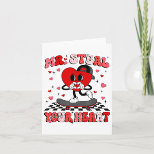 Groovy Heart Mr Steal Your Heart Valentines Day Bo Card