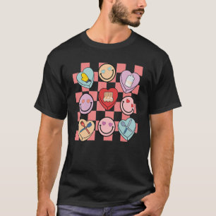 Groovy Hearts Love Lunch Lady Valentine's Day Teac T-Shirt