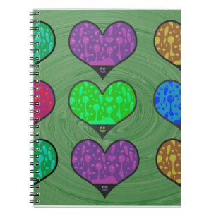 Groovy Hearts of Lava Notebook
