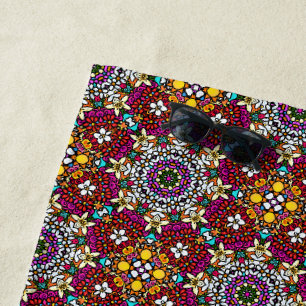 Groovy Heavenly Flower Power  Beach Towel