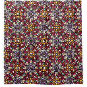 Groovy Heavenly Flower Power  Shower Curtain
