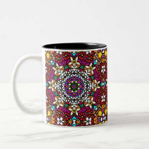 Groovy Heavenly Flower Power Two-Tone Coffee Mug
