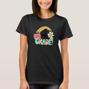 Groovy Hello 4th Fourth Grade Teacher Student Back T-Shirt