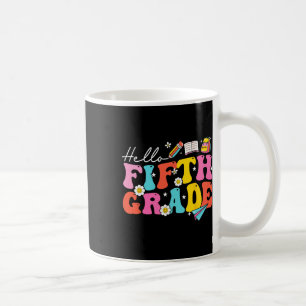 Groovy Hello Fifth Grade 5th Grade Back To School Coffee Mug