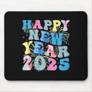 Groovy Hello New Year 2025 Family Matching Celebra Mouse Pad