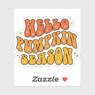 Groovy Hello Pumpkin Season Retro Autumn Sparkle