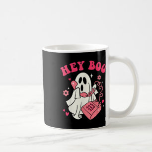Groovy Hey Boo Cute Ghost Funny Halloween Mens Wom Coffee Mug