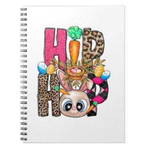 Groovy Hip Hop Happy Easter Bunny Cute Rabbit Girl Notebook