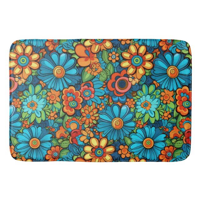 Groovy Hippie Bath Mat (Front)