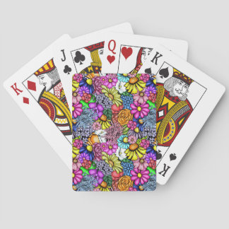 Groovy Hippie Flowers Playing Cards