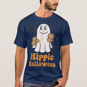 Groovy Hippie Halloween 60s 70s Costume Retro Ghos T-Shirt